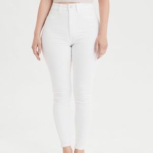 White AE Hi-Rise Jegging